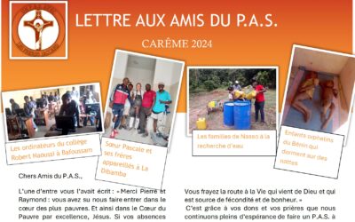 Lettre aux amis carême 2024